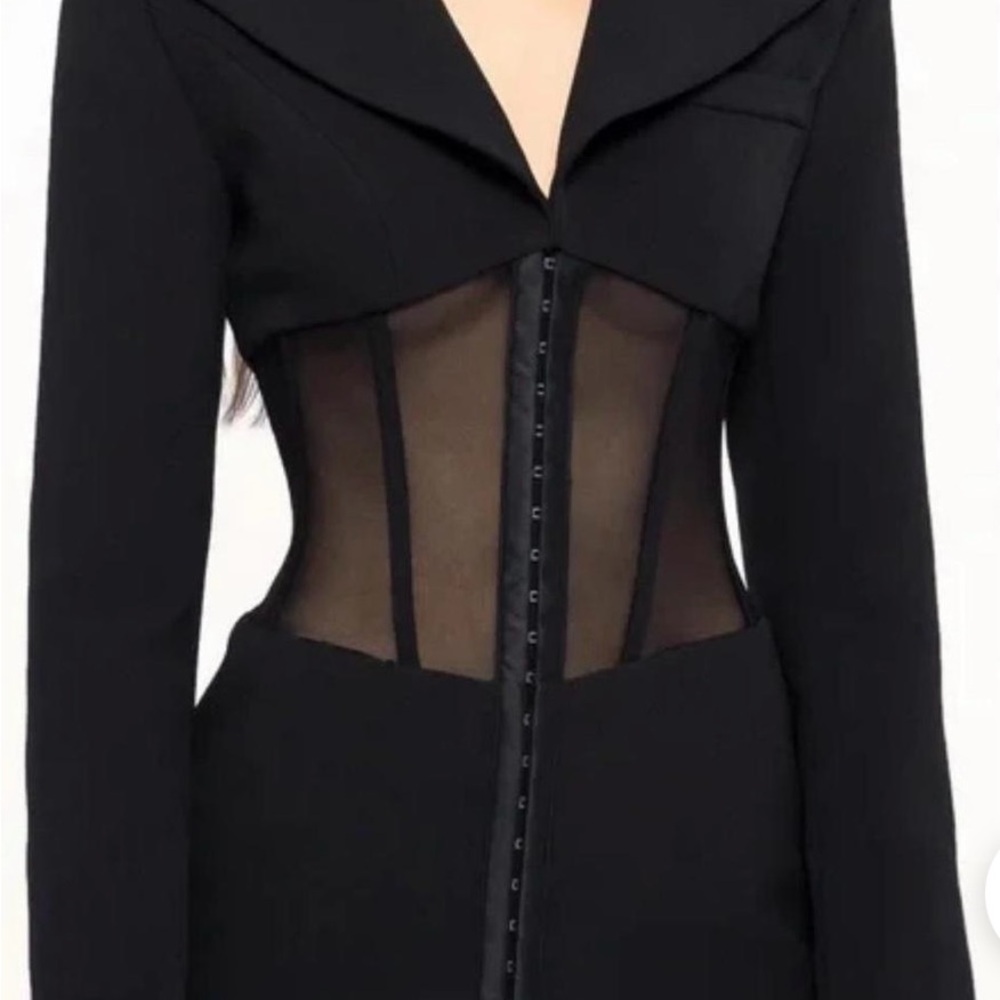 Black Sheer Corset Dress